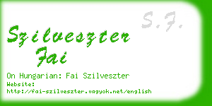 szilveszter fai business card